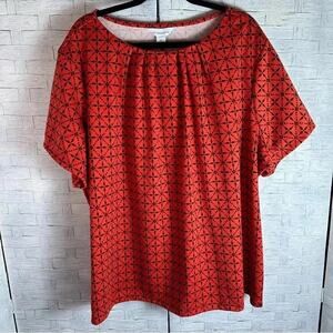 Liz Claiborne Womens blouses knit‎ pleaded collar Business casual plus size